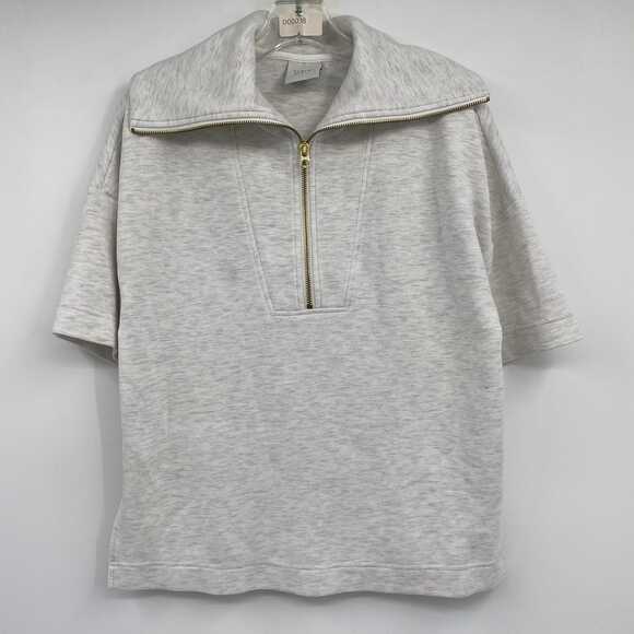 Varley Gray Quarter Zip Top & Drawstring Shorts Set | Women’s S Top / XS Shorts - Picture 5 of 11